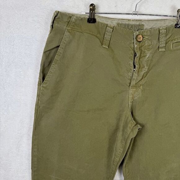 J Brand Women's Olive Green Button Fly Chino Pants Army Green Pockets Size 29 - Picture 2 of 15